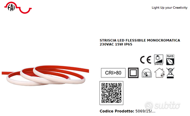 Striscia LED COB 220v 4000k Dimmerabile 50mt