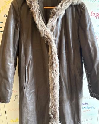 Cappotto di pelle e cincillà