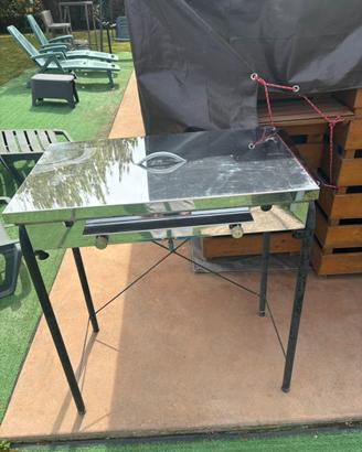 Barbecue a gas piastra griglia 78/48 acciaio