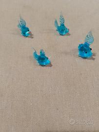 famiglia di pesce arte di Murano 