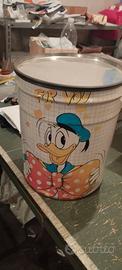 Bidone Contenitore Vintage Paperino Disney Anni 80