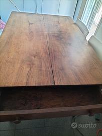 Arredi d'epoca, tavolo doppio cassetto, Novara