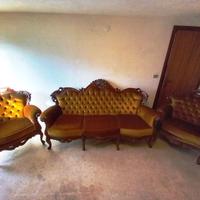 DIVANO 3 POSTI + 2 POLTRONE STILE BAROCCO
