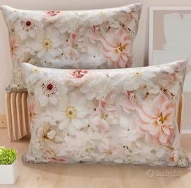 2 x coppia federe cuscino 40x40 cm arredo camera