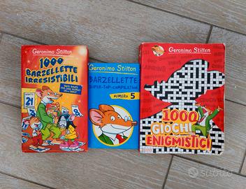 3 libri Geronimo Stilton barellette e enigmisticaa