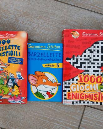 3 libri Geronimo Stilton barellette e enigmisticaa