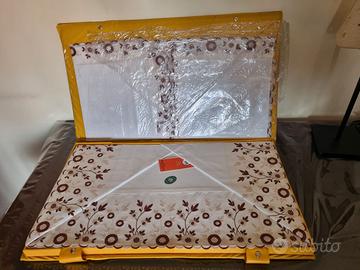 Lenzuolo Federe Ricamato A Mano Vintage 100%cotone