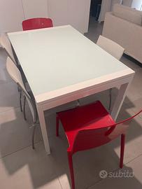 Tavolo legno e vetro