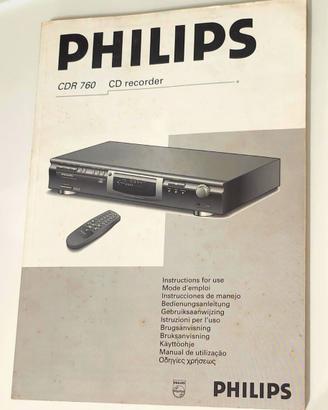 Manuale operativo cd recorder Philips CDR 760