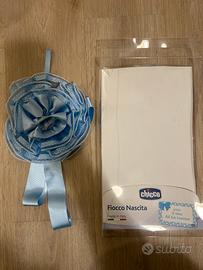 Fiocco nascita azzurro bambino