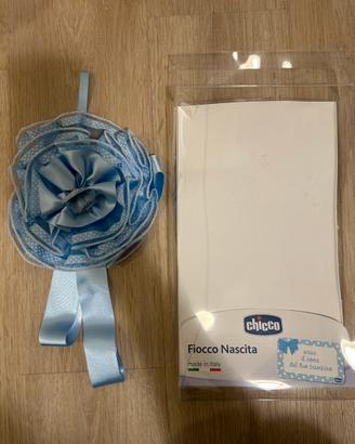 Fiocco nascita azzurro bambino