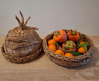 Set di cestini centrotavola per pane e frutta