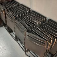 VIHALS Sedia pieghevole, nera