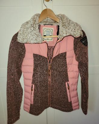 Felpa rosa con pelliccia