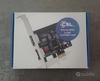 Scheda PCIe SATA + IDE CSL – come NUOVA, Testata