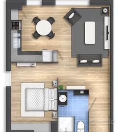 Monolocale a Blevio libero subito con posto auto