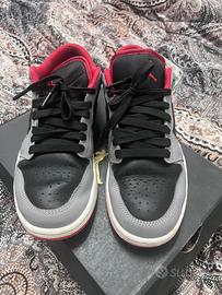 🔥 Air Jordan 1 Low “Black/Fire Red-Cement Grey” 🔥
