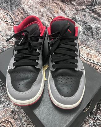 🔥 Air Jordan 1 Low “Black/Fire Red-Cement Grey” 🔥