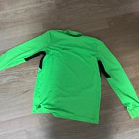 Maglietta verde per portieri con protezioni