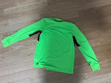 Maglietta verde per portieri con protezioni