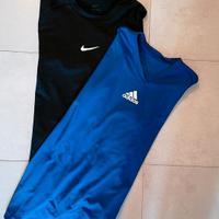 maglie termiche Adidas e Nike