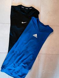 maglie termiche Adidas e Nike