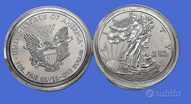 Dollaro Silver Eagle.  Non argento, leggere..