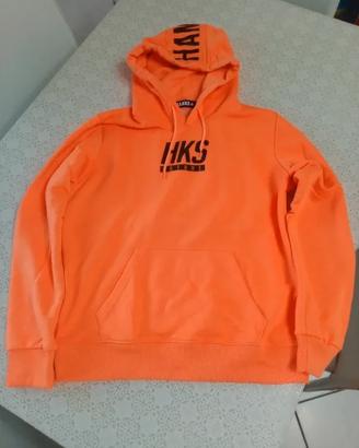 Felpa cappuccio arancione taglia M