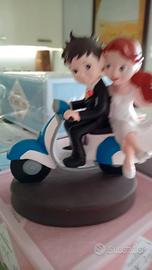 topper x torta sposini su vespa
