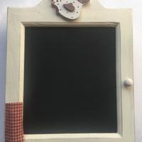 Cassetta legno portachiavi con lavagna