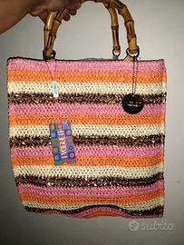 2 Borse di paglia a mano da spiaggia o città