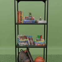 Libreria-scaffale - idea comodino letto