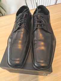 scarpe in pelle nera 43 eleganti come nuove
