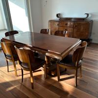 Sala da pranzo in radica anni 50