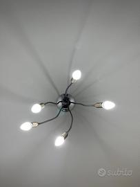 Lampadario 5 bracci + 2 lampadari con 1 braccio