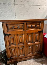 Scarpiera vintage in legno