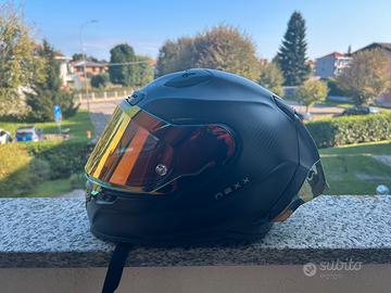 CASCO NEXX CARBONIO NERO E ARANCIONE + INTERFONO