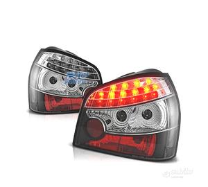 FANALI AUDI A3 96-00 LED FONDO NERO ROSSO