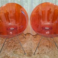 2 Poltroncine KARTELL ERO ISI policarb. rosso
