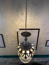 15 Lampadari vintage completi in vetro soffiato