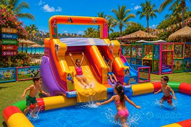 Scivolo Gonfiabile Acquatico per Piscina