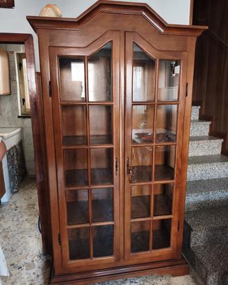 vetrina in legno massello 2ante