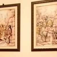 Coppia di quadri a olio con cornice