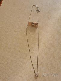 collana piu orecchini  argento 