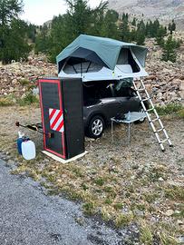Tenda da tetto decathlon +baule cabina doccia
