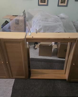 Mobiletto bagno completo di accessori 