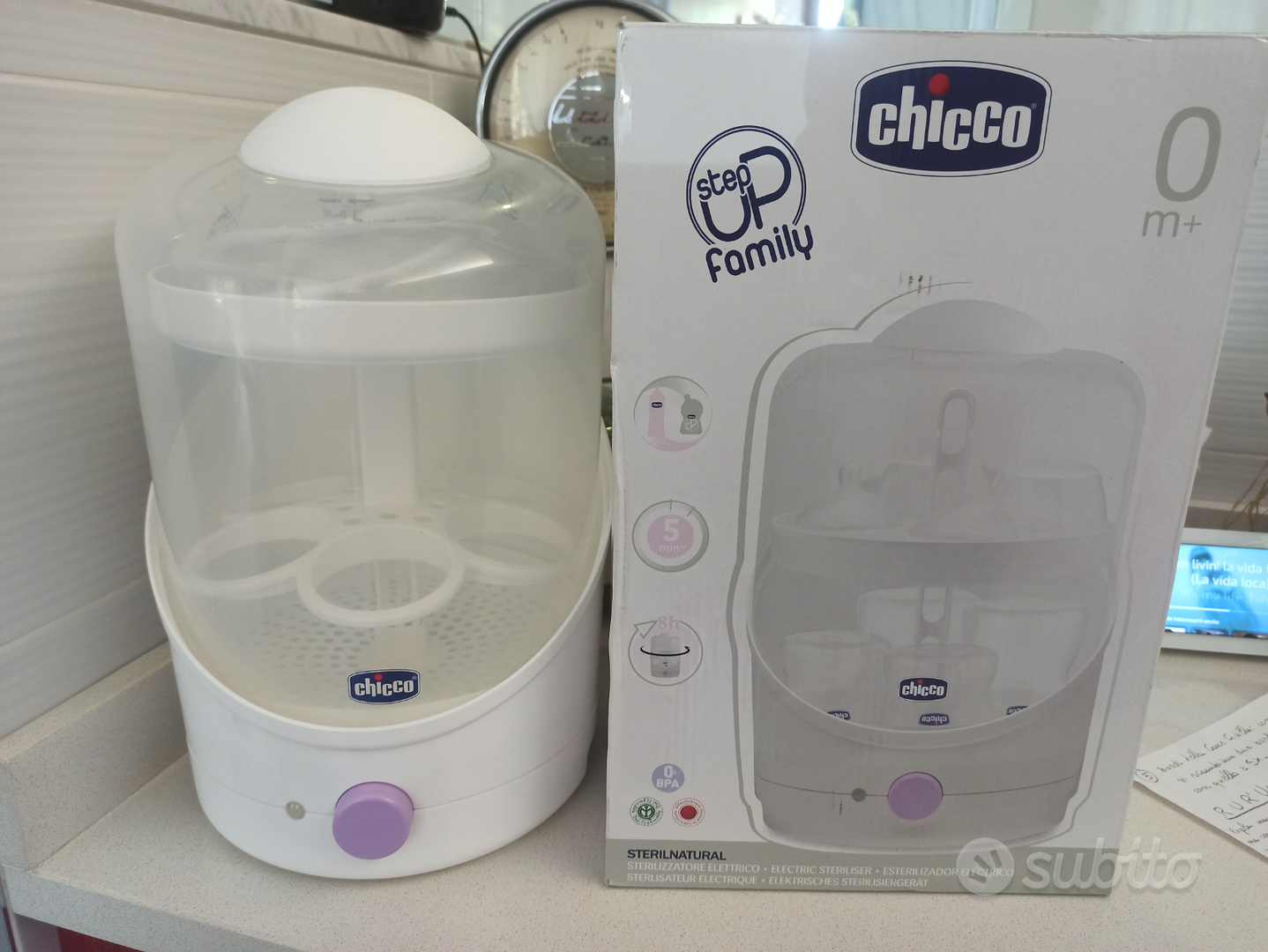 CHICCO Esterilizador SterilNatural Step Up : : Bebé