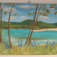 Quadro moderno olio su tela 60x40cm Nuovo