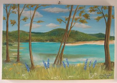 Quadro moderno olio su tela 60x40cm Nuovo