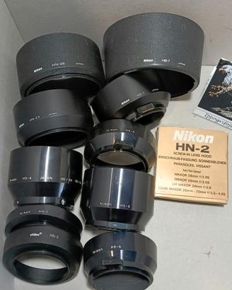 Nikon set 11 paraluce vari fotografia foto